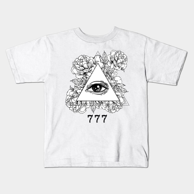 Mystic Numbers 777 Kids T-Shirt by Amanda Jane